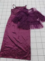 ◇ ⊂ ボンルシールノワール Bonlecill noir フリルブラウザキャミソールドレスセット パープル系 レディース E  【1512010006631】