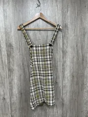 ZARA ザラ ツイード ミニ スカート サロペット オーバーオール sizeS/ベージュ ◆■ レディース