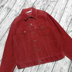 【size 40】1975年製 Levi's 70505-1584 コーデュロイ ジャケット エンジ 赤 三角タグ 70年代 USA製 ボタン裏刻印529 70s