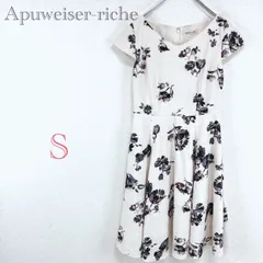 アプワイザーリッシェ 　Apuweiser-riche【S】花柄ワンピース　フレア　Vネック　フェミニン　大人可愛い　日本製