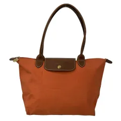 LONGCHAMP(ロンシャン) ハンドバッグ ル・プリアージュオリジナル オレンジ×ブラウン レザー