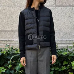 ★出荷の前にプレスをかけて発送★【2025-2026年秋冬物モデル】 MONCLER モンクレール ウールニット切替 ダウンジャケット・ブルゾン ショート丈 カーディガン ノーカラー 9B00036 M1131 レディース 長袖 999 ブラック