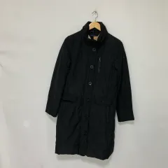 Tommy Hilfiger ヴィンテージ ブラック ロング ボタン ダウン アウター ジャケット レディース S