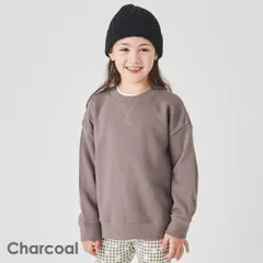 [チャコール]子供服 トレーナー ベビー キッズ マタニティ 長袖 トップス ユニセックス 80 90 100 110 120 130 140 150 evercloset ever closet エバクロ エバークローゼットのサムネイル