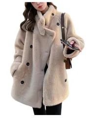 アウター レディース ボアジャケット ふわふわ アウター 防寒 防風 厚手 暖かい 大きいサイズ ブルゾン 体型カバーフェイクファ