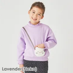 [ラベンダー(ねこ)]子供服 裏起毛 トレーナー ベビー キッズ マタニティ 長袖 トップス ハイネック タートルネック 90 100 110 120 130 140 evercloset ever closet エバクロ エバークローゼットのサムネイル