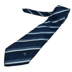 Burberry Black Label(バーバリーブラックレーベル) ネクタイ メンズ - ネイビー×ブルー×ライトブルー レジメンタル