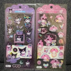 サンリオ ドロップジェリーシール 正規品 クロミ マイメロディ 2枚セット ぷっくり 透明 シール