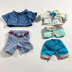 ★ Disney ダッフィー 衣装 コスチューム 5点 まとめ商品 デニムシャツ パンツ ジェラトーニ ハートウォーミングデイズ 現状品 0.15kg