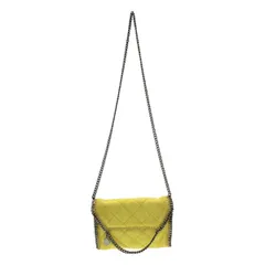 STELLA McCARTNEY ステラ マッカートニー Falabella フッァラベラ ミニ キルティングチェーンショルダーバッグ  イエロー
