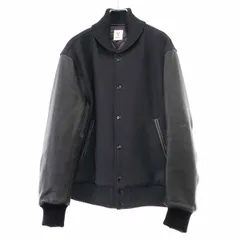 SCYE サイ District別注 VARSITY JACKET レザー切替 ヴァーシティジャケット 1122-63421 ブラック 36のサムネイル
