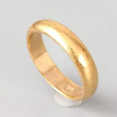 K24 純金 シンプル甲丸リング 男女兼用 7.39g 16号 E020