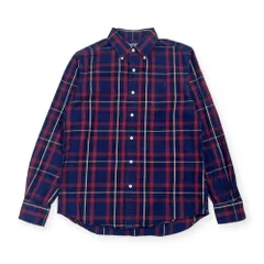 Gymphlex ジムフレックス チェック BD 長袖 ネルシャツ L/レッド×ネイビー メンズ