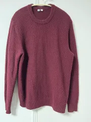 L UNIQLO ユニクロ バーガンディ セーター