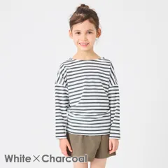 [ホワイトチャコール]子供服 ラッシュガード トップス ベビー キッズ マタニティ 子ども水着 水泳用品 女の子 90 100 110 120 130 140 150 evercloset ever closet エバクロ エバークローゼット