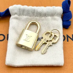 極美品 ルイヴィトン 正規 南京錠 パドロック カデナ キー セット 鍵付き LOUIS VUITTON ゴールド LV ロゴ 純正品 鍵2本