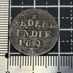 銅貨】19世紀 オランダ領東インド 1ドゥイト銅貨（NEDERL INDIE）植民