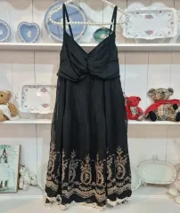 AXES femme（エクシー(EXY) 팜） ブラック レース 刺繍 スリップ ONE PIECE