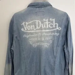 R00933｜VonDutch Blue｜ヴォンダッチ ブルー｜デニムジャケット｜ジャケット｜Y2K｜90S｜古着｜大人気｜一点物｜ヴィンテージ｜アメカジ｜ストリート｜ロゴ｜メンズ｜レディース｜フォロー割あり