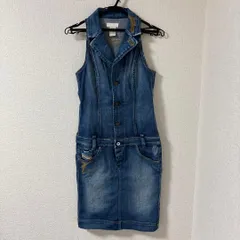R00011｜DIESEL｜ディーゼル｜ブルー｜青｜デニム｜ワンピース｜オールインワン｜スカート｜レディース｜Y2K｜90S｜古着｜大人気｜一点物｜ヴィンテージ｜フォロー割あり｜ストリート｜カジュアル｜韓国系｜きれいめ｜体型カバー｜重ね着｜春夏秋冬