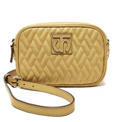 Samantha Thavasa(サマンサタバサ) ショルダーバッグ - イエロー チェーンショルダー/キルティング/ミニバッグ