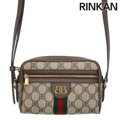 バレンシアガ  グッチ   680128 ザ ハッカーGGスプリームカメラショルダーバッグ 中古 OM10 バレンシアガ ×グッチ GUCCI 680128 ザ ハッカーGGスプリームカメラ