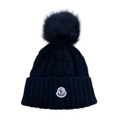 【2025-2026年秋冬物モデル】☆9/5入荷☆ MONCLER モンクレール カシミヤ混 ニットキャップ アラン柄 帽子 3B00063 M4506 メンズ 999/ブラックのサムネイル