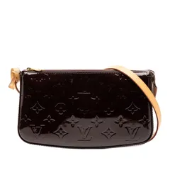 ルイ ヴィトン モノグラム ヴェルニ ポシェット アクセソワール アクセサリーポーチ ショルダーバッグ M91576 アマラント パープル パテントレザー レディース LOUIS VUITTON【222-48096】