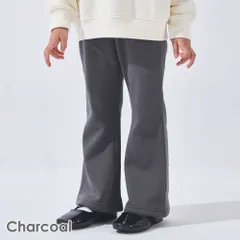 [チャコール]子供服 裏起毛 パンツ ベビー キッズ マタニティ ズボン フレア ブーツカット 冬 90 100 110 120 130 140 150 evercloset ever closet エバクロ エバークローゼット