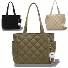 [Culture Field] 大容量 トートバッグ レディース 帆布 バッグ 通勤 通学 おしゃれ 斜めがけ 軽量 A4収納 格子デザイン カジュアル 手提げ 肩掛け (カーキ アクセサリーなし) [カーキ　アクセサリーなし]