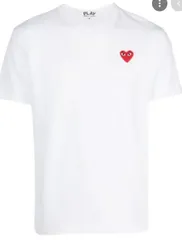 PLAY COMME des GARCONS HEART半袖Tシャツ  ホワイト-M