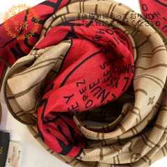 LOUIS VUITTON ルイヴィトン  菱形   スカーフ ブラウン ユニセックス