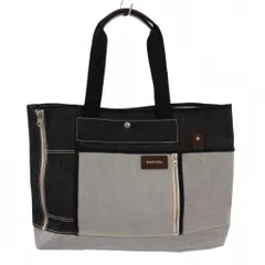 ディーゼル DIESEL トートバッグ ハンドバッグ デニム PVC 紺 水色 /BM