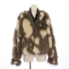 ジェイダ GYDA レイヤードエコファーベストライダースジャケット アウター ショート丈 フェイクレザー F 黒 ブラック グレー アイボリー 072350130001 /BB