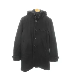 フレッドペリー FRED PERRY フード取り外しコート エプロンライナー付き ステンカラーコート ワンポイント ロゴ刺繍 M 黒 ブラック Ｆ2292 /MN8 ■GY12のサムネイル