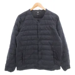 ユニクロ UNIQLO 22AW ウルトラライトダウンコンパクトジャケット L スナップボタン 紺 ネイビー /AE