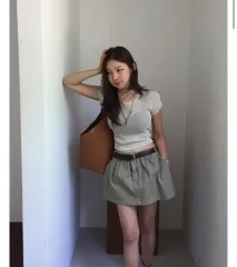 キュロット ベルト スカート セット