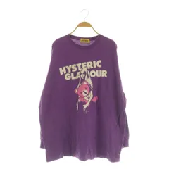 ヒステリックグラマー HYSTERIC GLAMOUR BEAR AND GIRL オーバーサイズTシャツ 長袖 プリント F パープル /MY ■OS ■SH