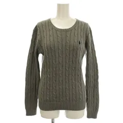 ポロ ラルフローレン POLO RALPH LAUREN ケーブルニット コットン セーター 長袖 M グレー /☆G