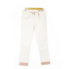 ディーゼル DIESEL Belthy Ankle C1 デニムパンツ ジーンズ レギュラー スリムストレート ストレッチ 配色 バイカラー 小さいサイズ 23 白 ホワイト ピンク /CK31 ■GY19