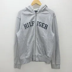 G■トミーヒルフィガー/TOMMYHILFIGER フルジップパーカー/コットン【M】灰/men's/20【中古】■