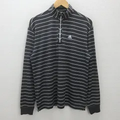 G■アディダス/adidas GOLF 長袖ハーフジップシャツ/ゴルフウェア【M】灰系/men's/33【中古】■