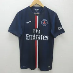 G■ナイキ/NIKE DRY-FIT パリ・サンジェルマン ホーム ユニフォーム 20014～2015/618757-411【M】紺/men's/36【中古】■