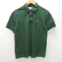 G■ラコステ/LACOSTE CLASSICFIT 半袖ポロシャツ/鹿の子地【M】緑/men's/29【中古】■