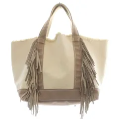 アヤコ ayako フリンジ トートバッグ ハンドバッグ 茶色 白