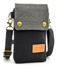 [Lunenon Soleil] [ルネノンソレイユ] スマホポシェット スマホバッグ かわいい 軽量 カジュアル 人気 スマホポーチ 斜め掛け 財布 男女兼用 通年 デニム素材 お洒落 (ブラック) [ブラック]