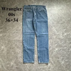 00s【Wrangler】ラングラー（36×34）イーグルパッチ＊デニムパンツ＊レギュラーストレート