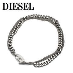 HANA JISOO 着用 DIESEL ディーゼル Dロゴ 4連 ネックレス - メルカリ