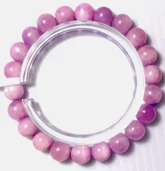 定価75万円夢色 EU製 ★ROBEAN天然宝石100A高透明 クンツァイト・リシア輝石★パワーストーン ブレスレット 9mm A658