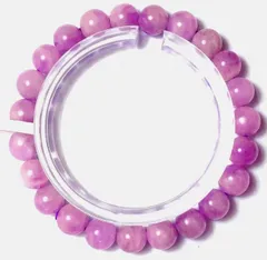 定価75万円夢色 EU製 ★ROBEAN天然宝石100A高透明 クンツァイト・リシア輝石★パワーストーン ブレスレット 8mm A659